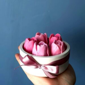 Blush Bloom Floral Candle Bowl